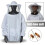 Professional Beekeeper Jacket White Large, Hood Veil Protective Suit Beginner 8
