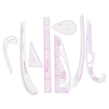 8 Pcs Pattern Sewing Rulers: Styling Sewing French Curve Ruler Set - Dress Makers Tailor Tools for Fashion Design and Guides