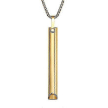 (Gold) suitable for quit smoking breathing necklace, anxiety relief, e-cigarette alternative, breathing aid for