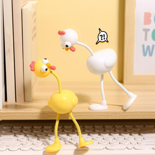 Changeable Shape Funny Chicken Night Light, DIY Poseable Silicone Mood Lamp 2