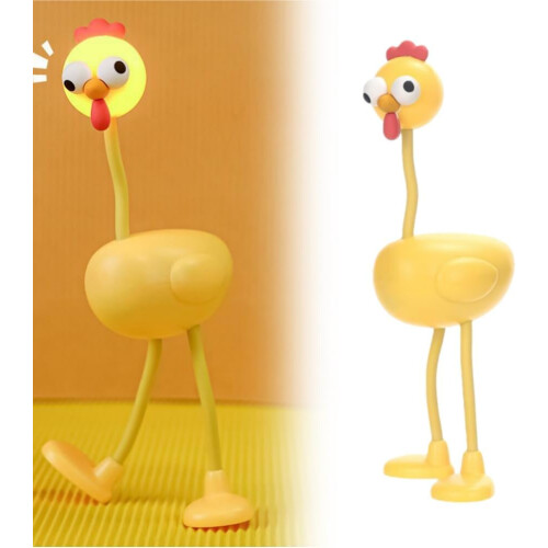 Changeable Shape Funny Chicken Night Light, DIY Poseable Silicone Mood Lamp