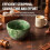Pottery Herb Stripper Bowl Ceramic, Handmade Peeling Cup Different Hole Sizes 3