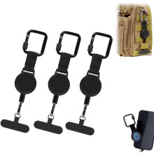 Șnur de telefon retractabil antifurt pentru exterior, cablu de oțel cu carabină de blocare