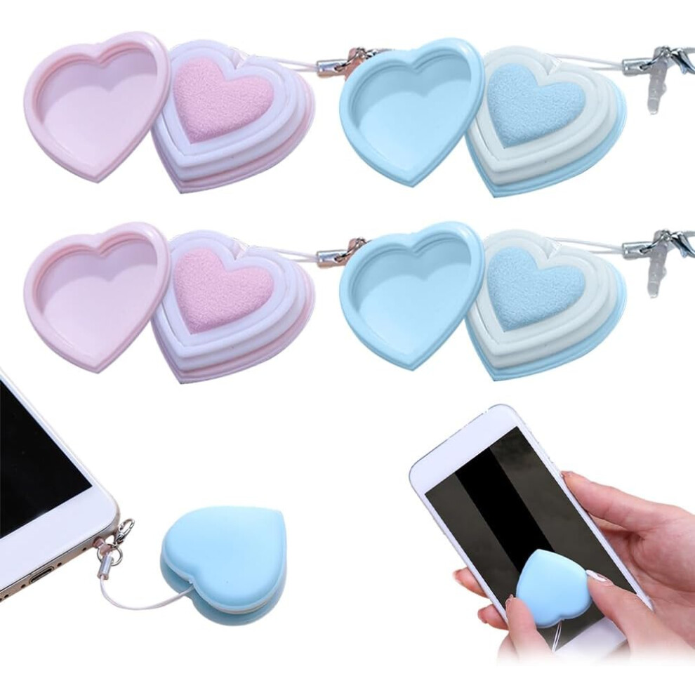 Oimg Phone Screen Cleaner Macaron Pendant, Reusable Washable Lanyard Brush Glasses