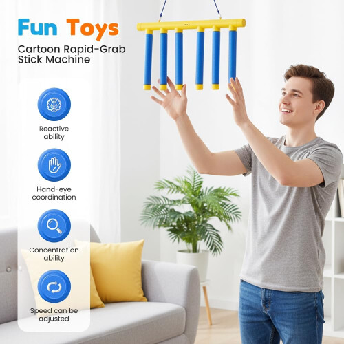 Reflex Game Falling Sticks 3 Speed, Hand Eye Coordination Training Toy All Ages 1