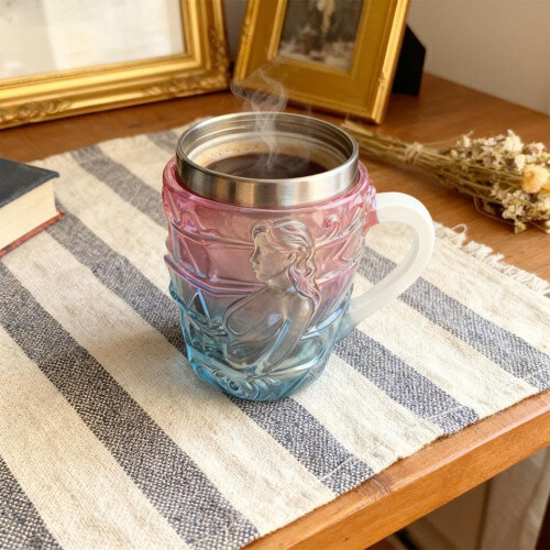 Målad bokmugg, nyhetskaffe 3D, rostfritt stål, bokälskare, presentläsare 2