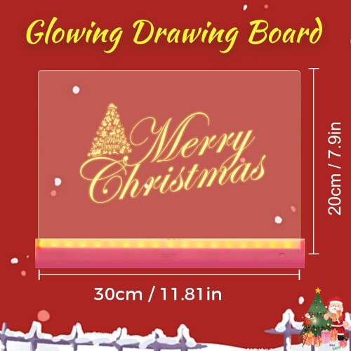 Acrylic Dry Erase Board with LED Light, Note Board Colours Magic Sketch 1