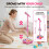 Karaoke Machine with Light Star Microphone, Adjustable Stand All Ages Gift 4