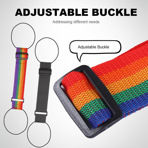 Conjunto de 4 cintas de fixação ajustáveis e flexíveis para malas de viagem. 2