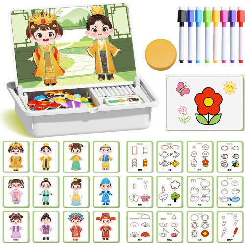 Magnetic Puzzle Learning Building Blocks, Jigsaw with Write Board Adults