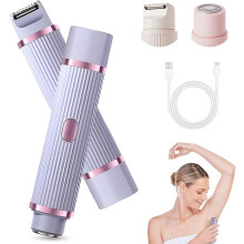 Aparat de tuns electric 2 în 1 pentru femei, aparat de tuns pentru bikini, axile, epilare corporală, violet