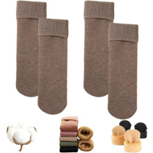Mysiga vintertermosockor i sammet, ultramjuka och smala fleece för kvinnor