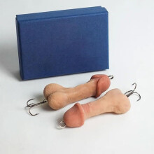 Leurre de pêche humoristique en silicone en forme de pénis, cadeau original et amusant. Appât rigolo en silicone, hameçon farce.