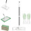 Disposable Dust Mop with 4 Reusable Cloths, Flat Mop Long Handle Cleaning 1
