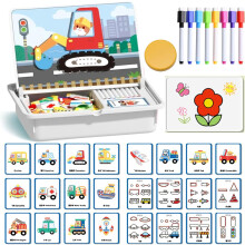 Jeu de construction éducatif avec tableau blanc, stimule la créativité des adultes