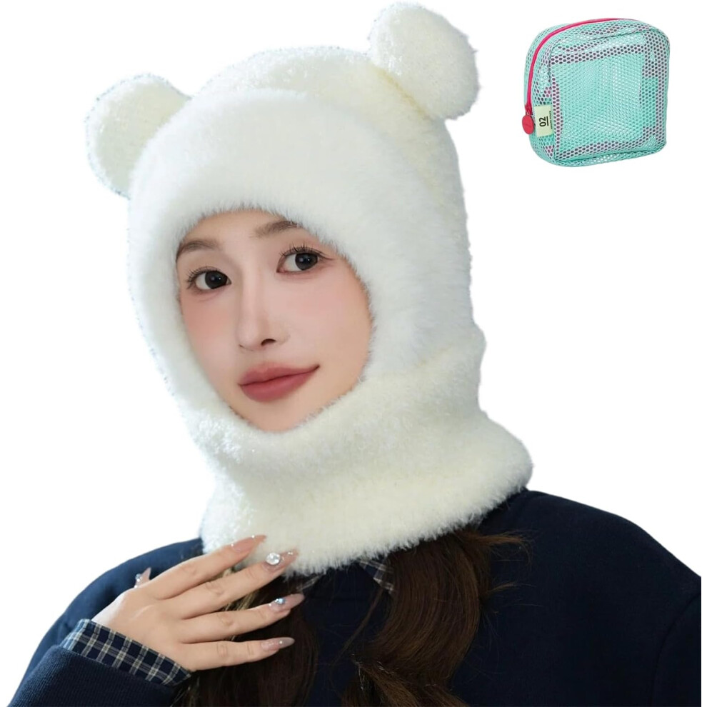 Beren Skimasker, Berenmuts, Bivakmuts, Harige Nekwarmer, Sjaal, Capuchon Met Berenoren Voor Dames-image