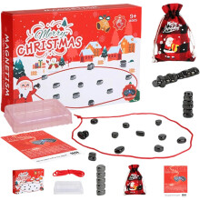 Jeu d'échecs magnétique avec ficelle, pierres, plateau de jeu multijoueur et sac de rangement portable