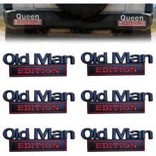 Queen Edition 3D-emblemklistermärke i metall, bilmärke, stötfångardekaler, roliga dekaler, svarta och röda