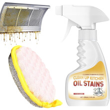 Kraftfull köksavfettningsmedel Skumrengöring Kraftfull spray- och skrubbsvampset Fettborttagare