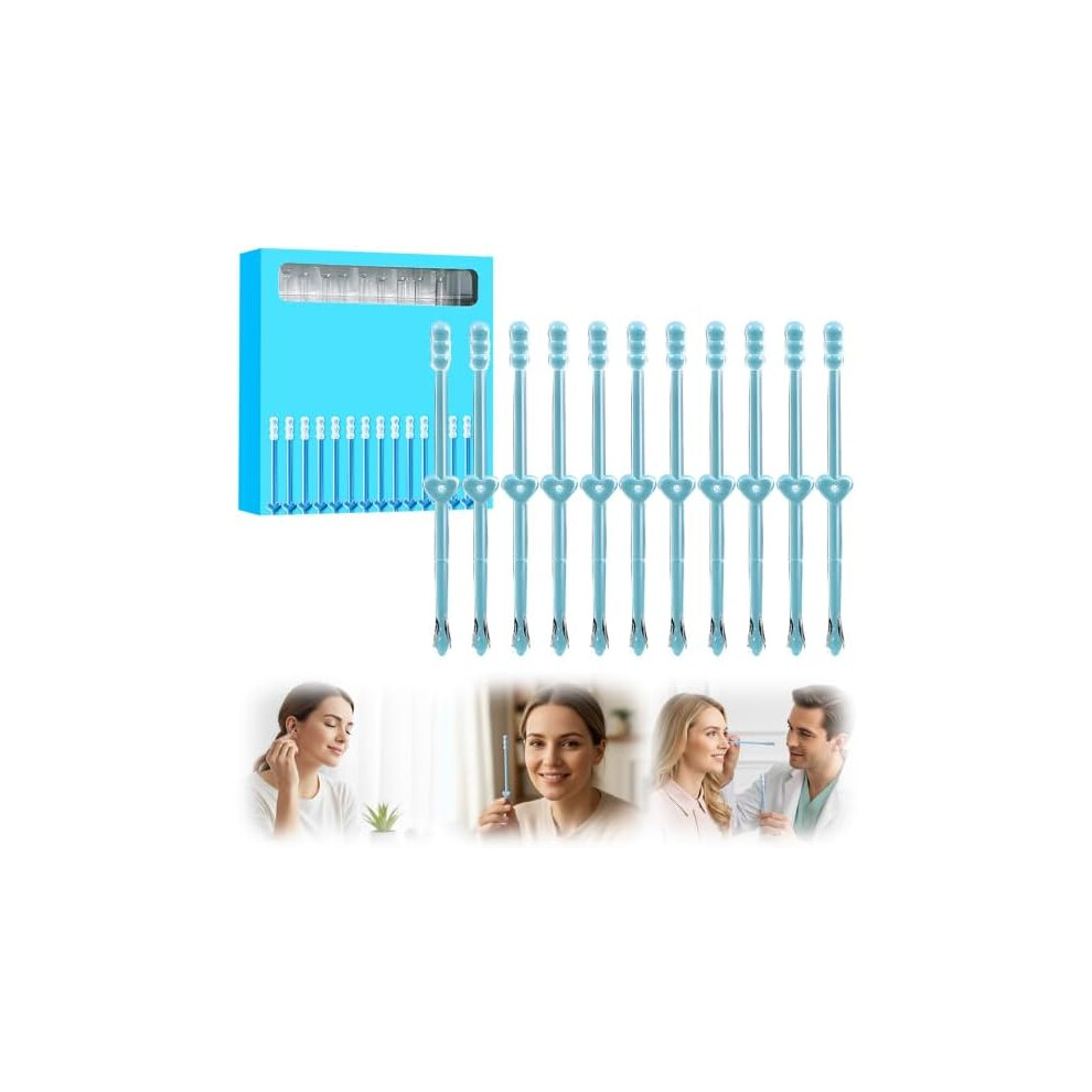 Oimg 48 Pcs Ear Wax Removal Adhesive Swabs Washable Sticky Ear Cleaning Stick Reusable Home