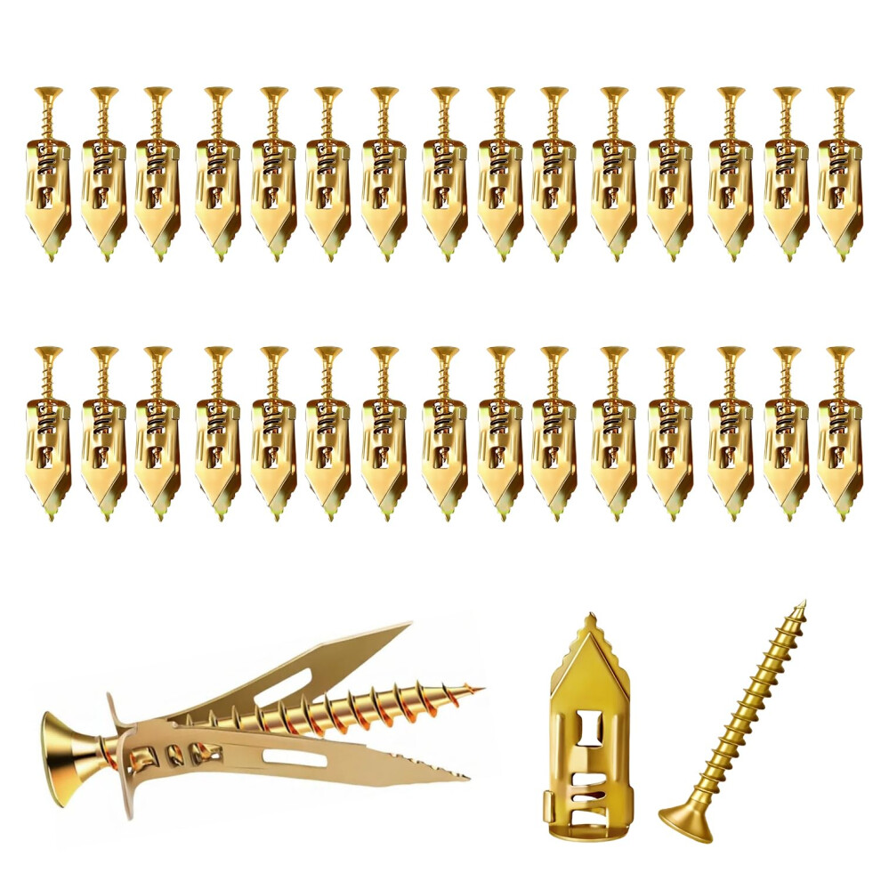 Self Drilling Drywall Anchors With Screws Kit Upgraded Direct Insertion Expansion Fixing 3233222897098