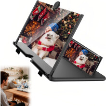 Lupă de ecran pentru telefon mobil pliabilă 3D HD, amplificator extractibil de 10, 12 inch, filme, negru