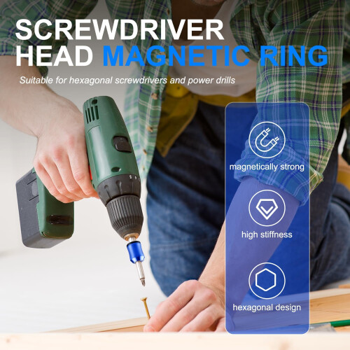 Magnetic Screw Holder Upgrade Screwdriver Head Magnetic Ring for Drill Bits Magnetizer 1