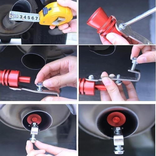 Εξάτμιση Trumpet Muffler με Σφύριγμα Turbo, Αλουμίνιο, για Αυτοκίνητο - Μαύρο, Μ 1