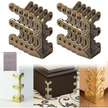 Sockelleistenecken-Zierschutz, Vintage-Stil, massives Messing, Bronze