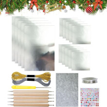 Gold Silver Embossing Foil Sheets Kit Thick Christmas Art Tin Foil DIY Decorative Metal