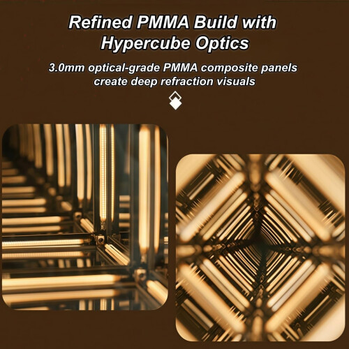 Λάμπα Άβυσσου 4D Infinity Mirror Cube, Αλλαγή Χρώματος Αφής, USB - Φουτουριστικό 2