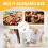 Extendable Fork Spoon Stainless Steel Retractable Long Handle Telescoping for BBQ Dinner 6