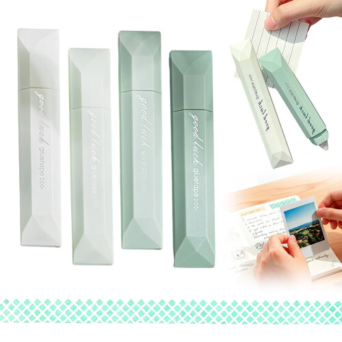4 Στυλό Δίπλευσης Ταινίας 2025, για Scrapbooking & Συσκευασία - Πράσινα