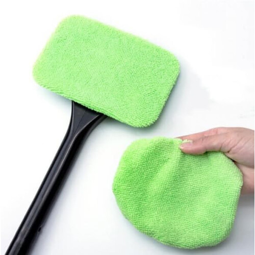 Windshield Cleaning Tool Microfiber, Car Window Cleaner Extendable Handle Pads 1