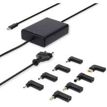 Notebook Adapter | GaN | 100 W | 5 / 9 / 12 / 15 / 20 V DC | 3.0 / 5.0 A | Benutzt für: Notebook / Smartphone / Tablet | Euro / Typ-C (CEE 7/16)