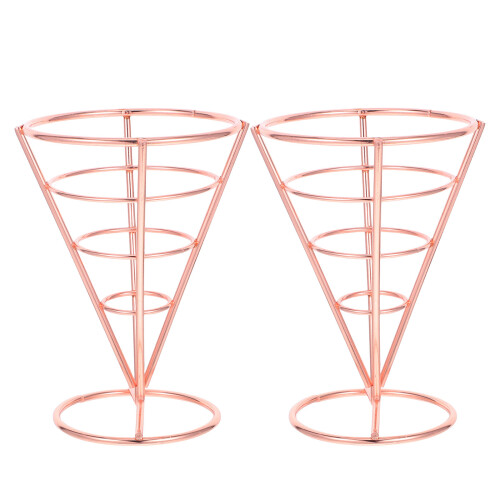 4Stk Snackkorb Frites Halter Roségold Servierständer