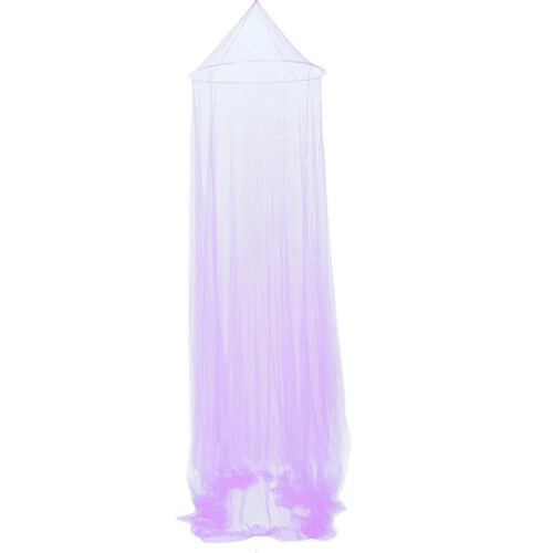 Lace Bed Conical Curtains Dome Bed Canopy Mosquito Net (Purple) 2