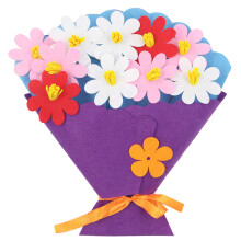 6 st bastelfilzblumen aus , zum & basteln, geschenkidee