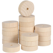 40Stk Unbehandelte Holzräder Khaki Für Spielzeug DIY