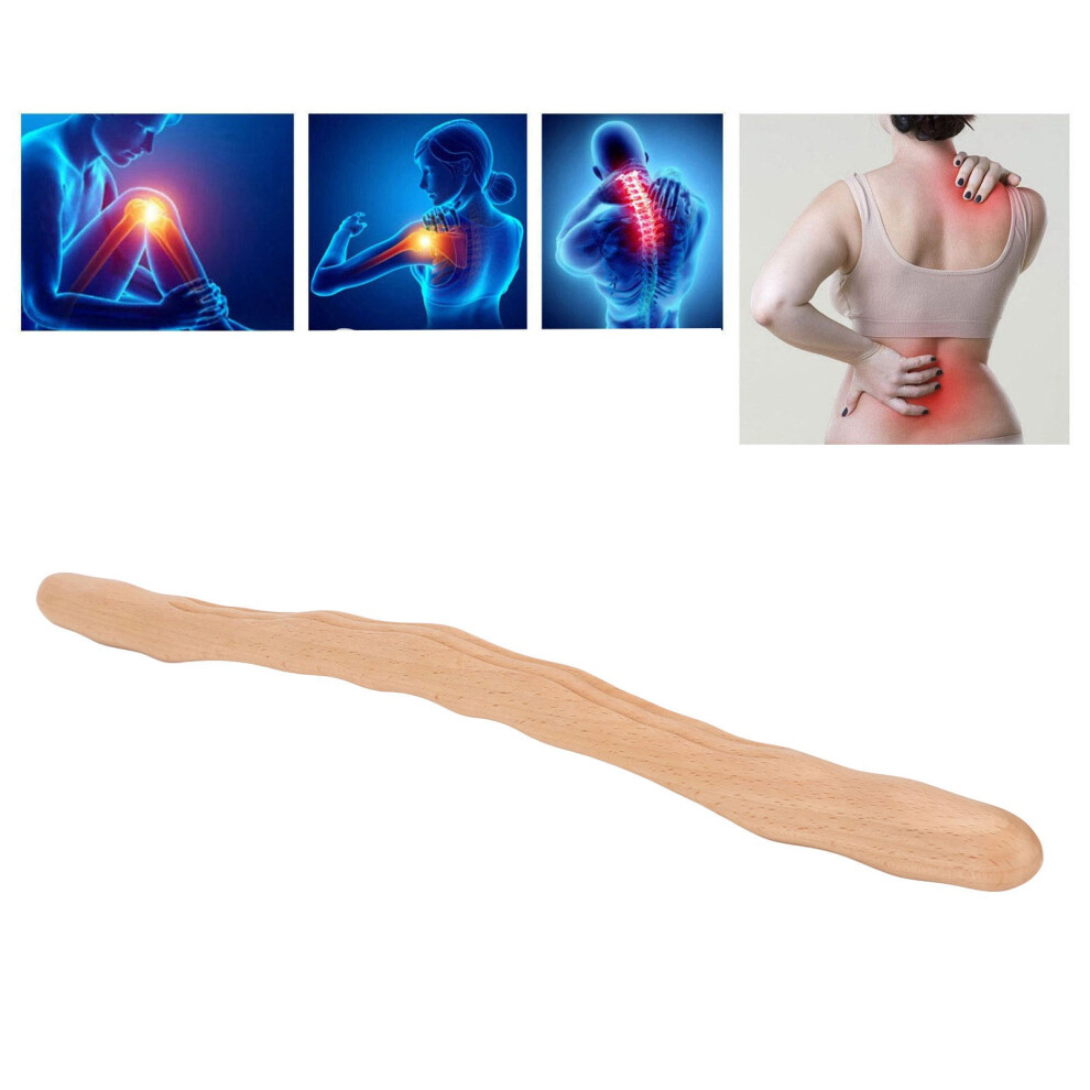 Wooden Skin Scraping Wand 51cm Muscle Relaxation Detox Guasha Tool