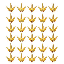 30pcs Premade Origami Cranes: Gold Diy Origami Paper Bird - Pre-Folded Cranes for Paper Bird Garlands Wedding Bridal Shower Table Centerpiece