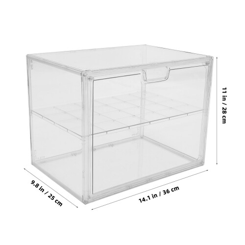 boîte à pain transparente double couche pour cuisine 1