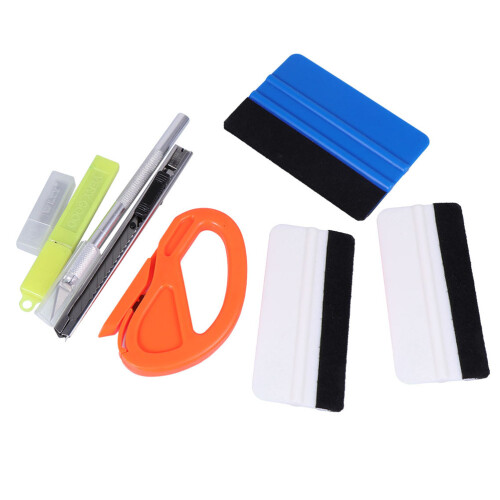 2Ensembles Ensemble Outils Film Auto Multicolores Raclette Sans