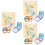 3 sets holz geobrett mit musterkarten & gummibänder, formen puzzle 8