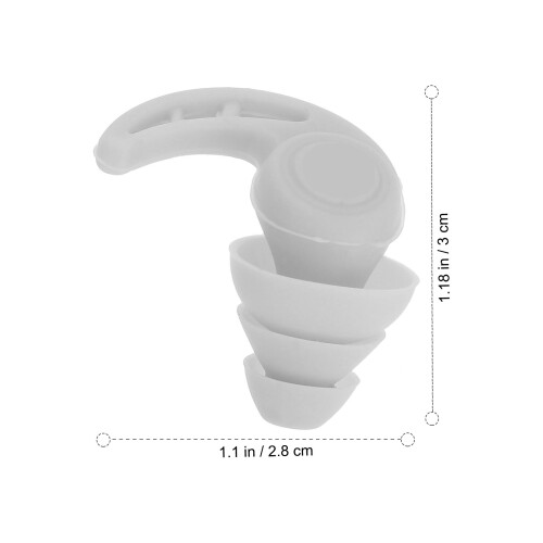1Paire Bouchons Oreilles Souples Silicone Blancs Réduction Bruit 1