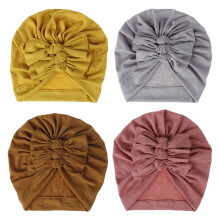 4Pièces Bonnets Enfants Coton Confortables Casquettes Assorties