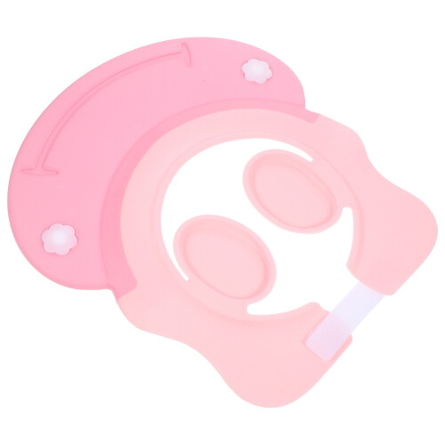 2Pièces Bonnet Shampooing Bébé Silicone Rose Confortable Ajustable 1