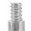 3Stk Silberne Adapter Aluminium Gewinde Länge Verstellbar 7