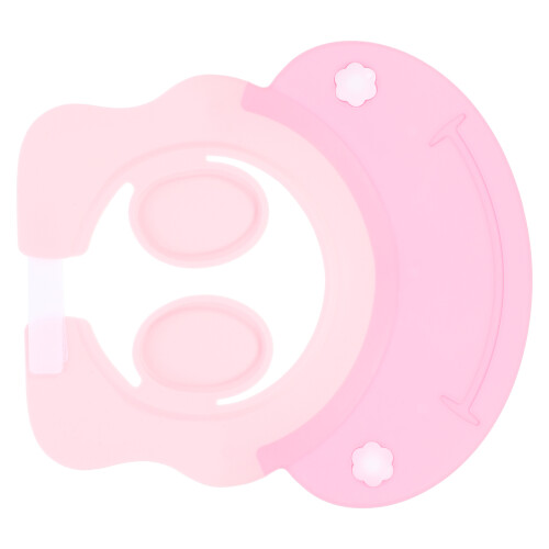 2Pièces Bonnet Shampooing Bébé Silicone Rose Confortable Ajustable 2