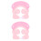 2Pièces Bonnet Shampooing Bébé Silicone Rose Confortable Ajustable 6